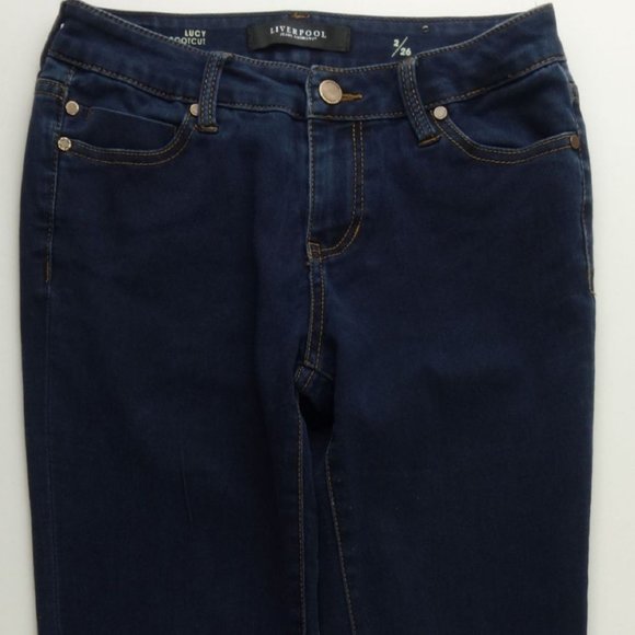 Liverpool Lucy Boot Cut Jeans Women's 2 Dark A627 - Picture 2 of 4